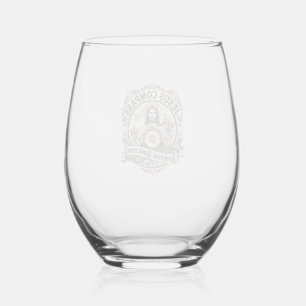 Jesus Compass Spiritual Direction Jesus Compass Sp Stemless Wine Glass