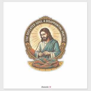 Jesus Completely Deflated Flat Yoga Ball Gym Humou