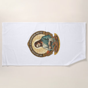 Jesus Completely Deflated Flat Yoga Ball Gym Humou Beach Towel