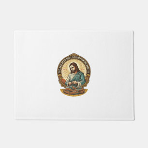 Jesus Completely Deflated Flat Yoga Ball Gym Humou Doormat