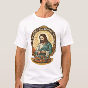 Jesus Completely Deflated Flat Yoga Ball Gym Humou T-Shirt
