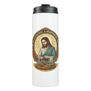 Jesus Completely Deflated Flat Yoga Ball Gym Humou Thermal Tumbler