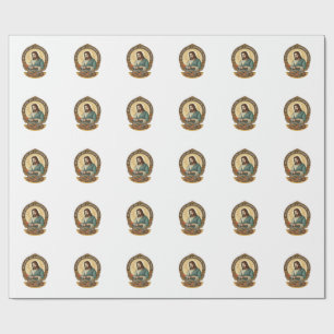 Jesus Completely Deflated Flat Yoga Ball Gym Humou Wrapping Paper