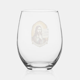 Jesus Confused Auto Translate Post Fail Social Hum Stemless Wine Glass