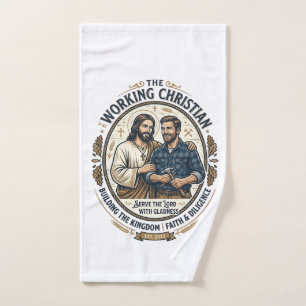 Jesus Construction Trades Shirt Christian Graphic_ Hand Towel