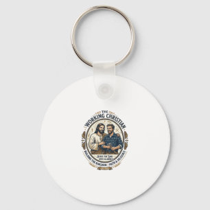 Jesus Construction Trades Shirt Christian Graphic_ Key Ring