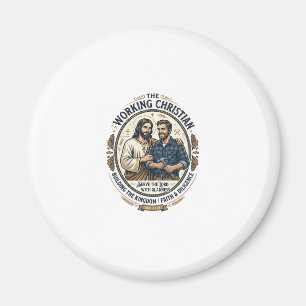 Jesus Construction Trades Shirt Christian Graphic_ Magnet