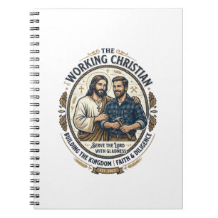 Jesus Construction Trades Shirt Christian Graphic_ Notebook