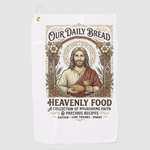 Jesus Cookbook Recipe Card Aesthetic Vintage Shirt Golf Towel