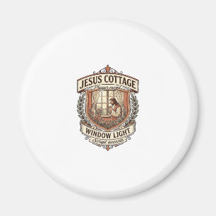 Jesus Cottage Window Light Jesus Cottage Window Li Magnet