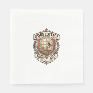 Jesus Cottage Window Light Jesus Cottage Window Li Napkin
