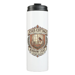 Jesus Cottage Window Light Jesus Cottage Window Li Thermal Tumbler