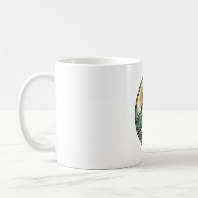 Jesus Coughing Mid Voice Note Audio Message Textin Coffee Mug (Left)