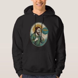 Jesus Coughing Mid Voice Note Audio Message Textin Hoodie