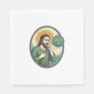 Jesus Coughing Mid Voice Note Audio Message Textin Napkin