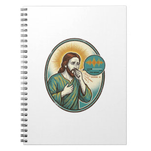 Jesus Coughing Mid Voice Note Audio Message Textin Notebook