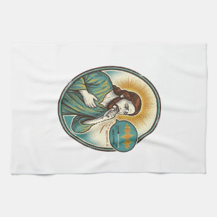Jesus Coughing Mid Voice Note Audio Message Textin Tea Towel