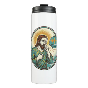 Jesus Coughing Mid Voice Note Audio Message Textin Thermal Tumbler