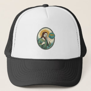 Jesus Coughing Mid Voice Note Audio Message Textin Trucker Hat