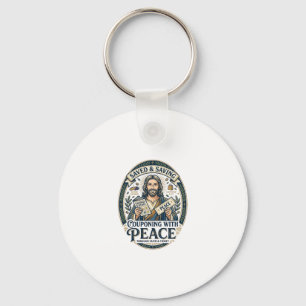 Jesus Coupon Thrift Frugal Shirt Faith Based Desig Key Ring