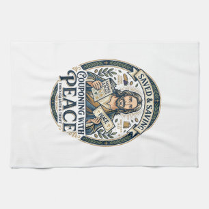 Jesus Coupon Thrift Frugal Shirt Faith Based Desig Tea Towel