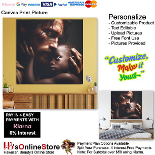 Jesus Cradling Child Canvas Print Picture 24 Ver 2