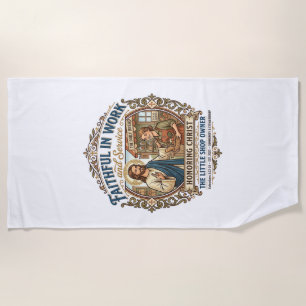 Jesus Craft Seller Etsy Maker Shirt Faith Based De Beach Towel