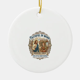 Jesus Craft Seller Etsy Maker Shirt Faith Based De Ceramic Tree Decoration