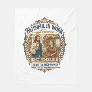 Jesus Craft Seller Etsy Maker Shirt Faith Based De Fleece Blanket