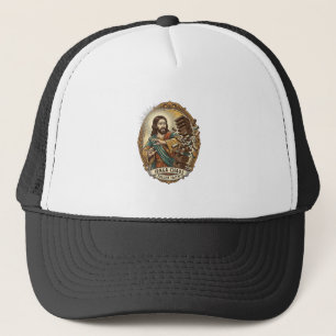 Jesus Crashing Party Jenga Tower Game Fail Humor_1 Trucker Hat