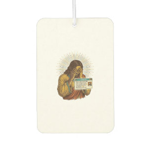 Jesus Cringing Ten Year Old Status Update Humor_1 Car Air Freshener
