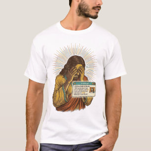 Jesus Cringing Ten Year Old Status Update Humor_1 T-Shirt