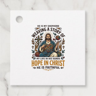 Jesus Crochet Knitting T-Shirt Inspirational Faith Favour Tags