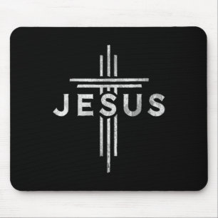 Jesus Cross Christ Christian Vintage Jesus Cross Mouse Mat