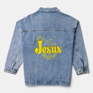 Jesus Cross Christian Church God Religion   Denim Jacket