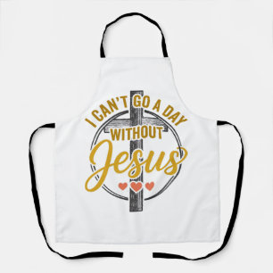 Jesus Cross Christian Typography Shirt Design_1 Apron