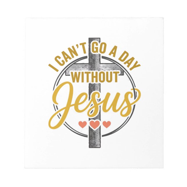Jesus Cross Christian Typography Shirt Design_1 Notepad (Front)