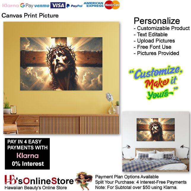 Jesus Cross Clouds Biblical Spiritual 11 Picture  Canvas Print (Jesus Cross Clouds Biblical Spiritual Canvas Print Picture 11.)