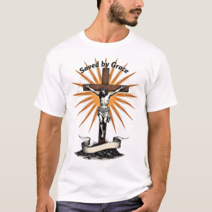 Jesus Cross Faith Vintage Engraving Christian Shir T-Shirt