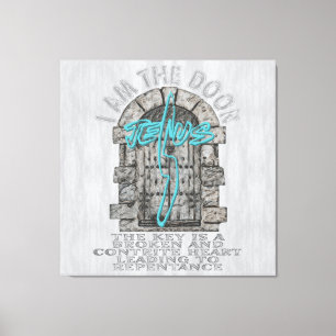 Jesus Cross Guarding a DoorT-Shirt Canvas Print