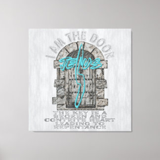 Jesus Cross Guarding a DoorT-Shirt Canvas Print