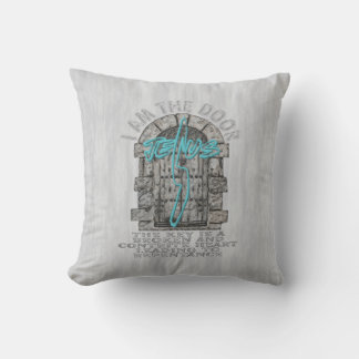 Jesus Cross Guarding a DoorT-Shirt Cushion
