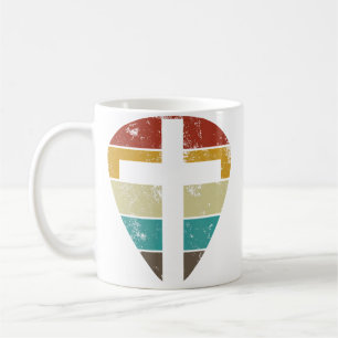 Jesus Cross Guitar Guitarist Music Lover Coffee Mug