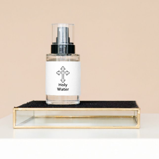 Jesus Cross Holy Water Bottle Label (Creator Uploaded)