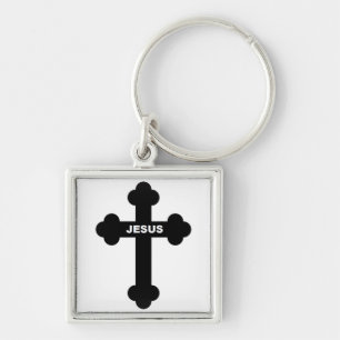 JESUS CROSS KEY RING