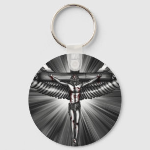 Jesus Cross Key Ring