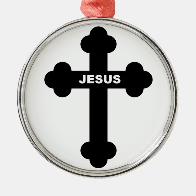 JESUS CROSS METAL TREE DECORATION (Front)