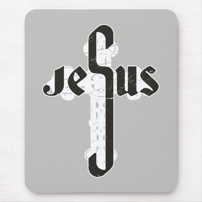 Jesus Cross Mouse Mat (Front)