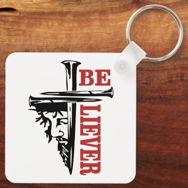 Jesus Cross Nail Design – Powerful Christian Key Ring (Back)