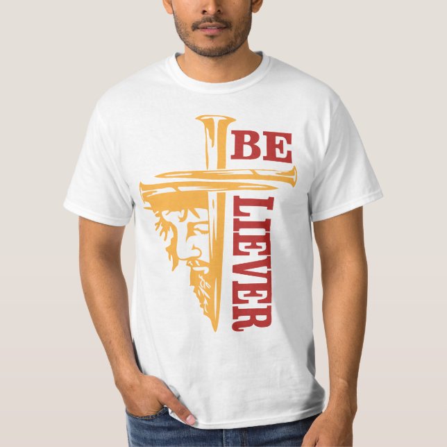 Jesus Cross Nail Design – Powerful Christian T-Shirt (Front)